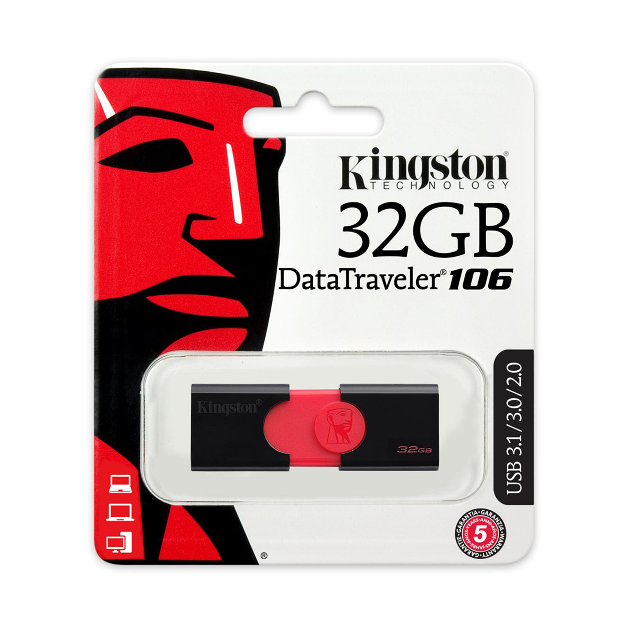 Kingston 32GB DataTraveler 106 USB 3.0 Flash Drive